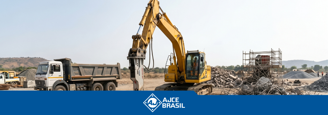 Entenda o preço do rompedor hidráulico para escavadeira, os fatores que influenciam o valor e como escolher o modelo ideal para sua operação.