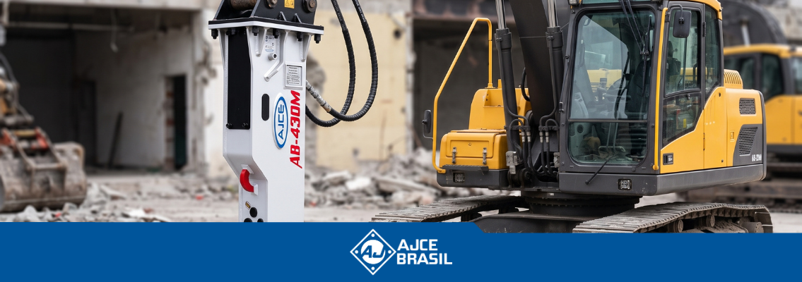 Linha hidráulica para rompedor: entenda como escolher, avaliar a compatibilidade e garantir desempenho, segurança e durabilidade na escavadeira.